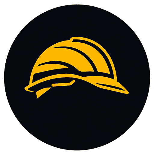 hard hat line art circle